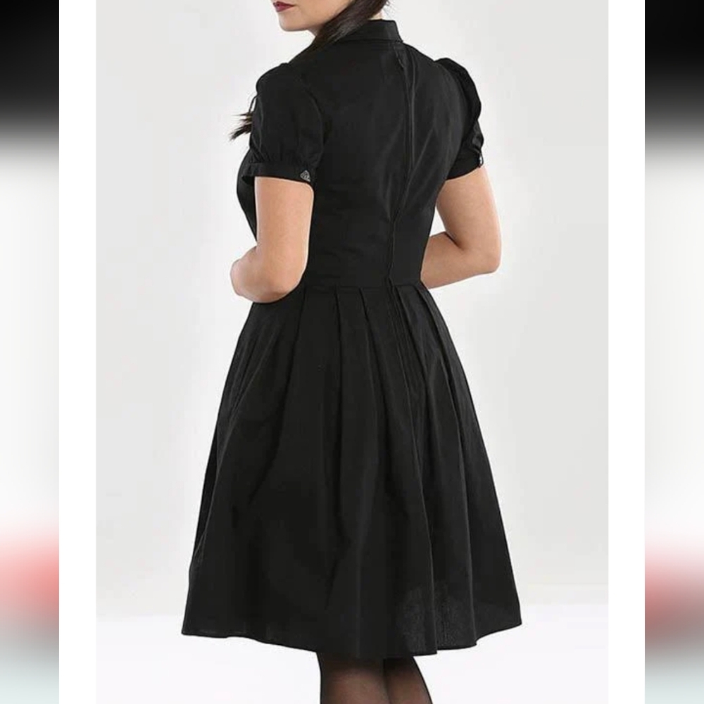 Hell Bunny Samara Black Dress SZ.M - Picture 3 of 8